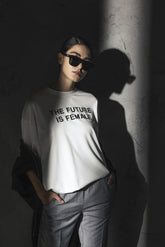 Maglia t-shirt bianca "The Future is Female" - Maglieria | Sandro Ferrone