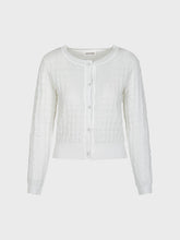 Cardigan embossed bianco in viscosa - BIANCO | Sandro Ferrone