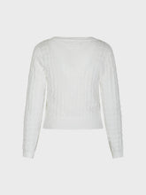 Cardigan embossed bianco in viscosa - BIANCO | Sandro Ferrone