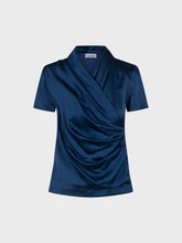 Maglia in raso con scollo incrociato e schiena in jersey - Maglieria | Sandro Ferrone