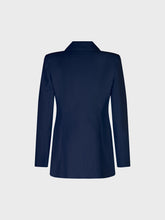 Giacca doppiopetto con bottoni ricoperti - BLU NAVY | Sandro Ferrone