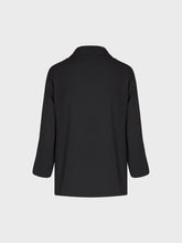 Camicia in gerogette con ricamo di perline - NERO | Sandro Ferrone