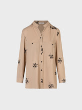 Camicia con collo coreana - CAMMELLO-NERO | Sandro Ferrone