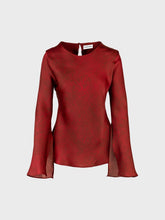Blusa con scollo barca in doppio raso stampato - Sample Sale Sandro Ferrone | Sandro Ferrone