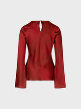 Blusa con scollo barca in doppio raso stampato - Sample Sale Sandro Ferrone | Sandro Ferrone