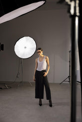 Canotta con scollo a uovo in doppia georgette - Sample Sale Sandro Ferrone | Sandro Ferrone