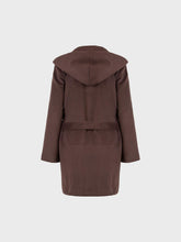 Cappotto con cappuccio e cinta - MARRONE | Sandro Ferrone