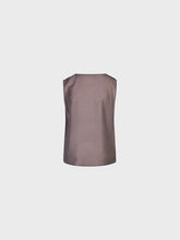 Top senza maniche in voile con rouches - ARGILLA | Sandro Ferrone