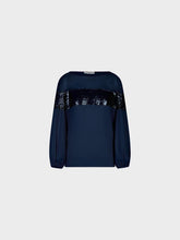 Blusa scollo barca con tulle e paillettes - Nuovi Arrivi Lola | Sandro Ferrone