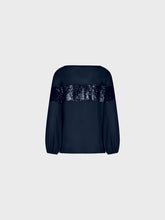 Blusa scollo barca con tulle e paillettes - Nuovi Arrivi Lola | Sandro Ferrone