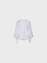 Blusa scollo a v e maniche lunghe asimmetriche - Bluse e Camicie | Sandro Ferrone