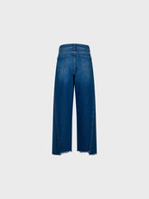 Pantalone in denim alla caviglia con frangette sul fondo - DENIM | Sandro Ferrone