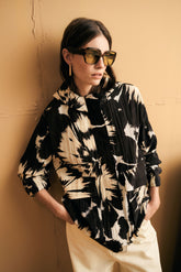 Caban stampa fiore sfumato | Sandro Ferrone