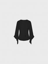 Blusa scollo a v e maniche lunghe asimmetriche | Sandro Ferrone