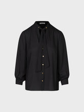 Camicia tripla georgette nera - NERO | Sandro Ferrone