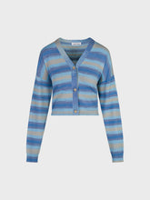 Cardigan shaded yarn blu in viscosa - BLU | Sandro Ferrone