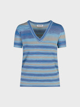 Maglia shaded yarn blu in viscosa | Sandro Ferrone